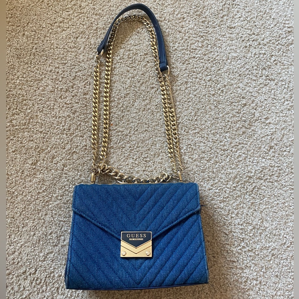 Guess Purse- Blue and Gold